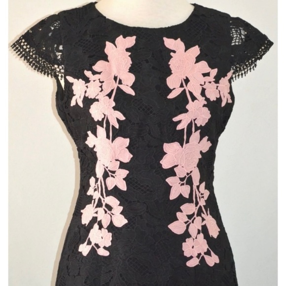 ✨HOST PICK✨ REVIEW BLACK & PINK LACE DRESS 10 - Picture 2 of 4